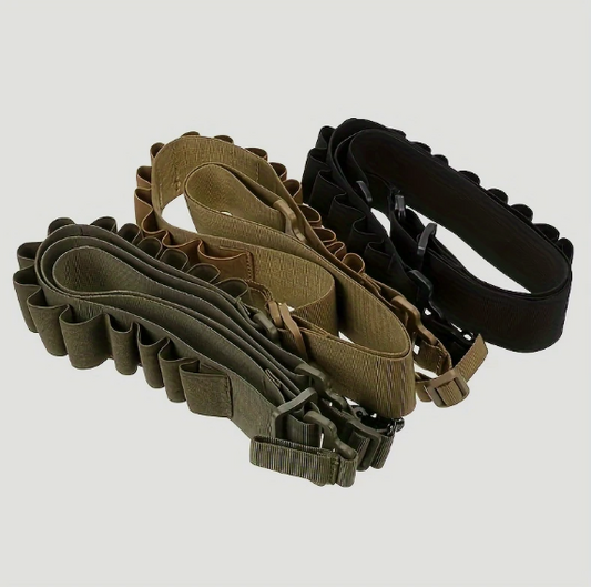 2-Point Adjustable Rifle Sling with Ammo Holder & Quick-Release Hooks