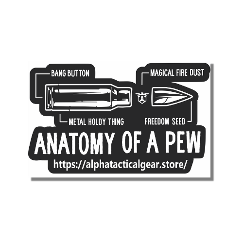 "ANATOMY OF A PEW" WATERPROOF PVC DECAL STICKER